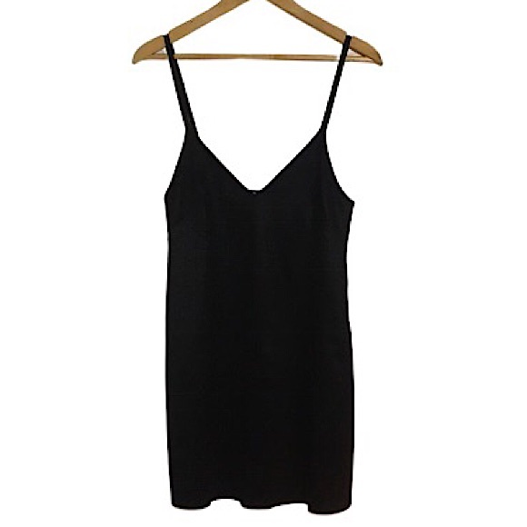 Aritzia Wilfred Free Black Suede Mini Slip Cami Dress Size XXS - Picture 2 of 9